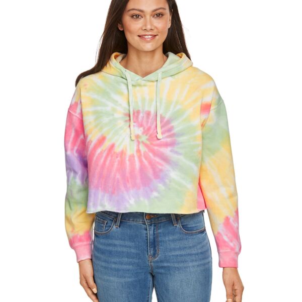 Ladies' Cropped Hooded Sweatshirt Thumbnail