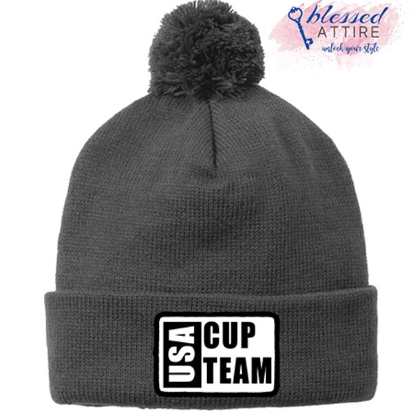 USA Cup Team Pom Top Beanie Thumbnail